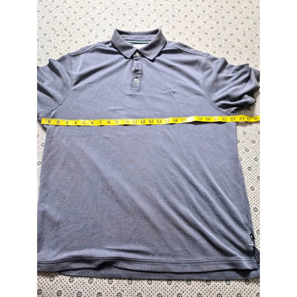 Tommy Bahama Mens Polo Shirt Blue Gingham Print Short Sleeve Golf Casual Size L - Picture 5 of 7